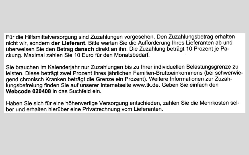 Missverständliches Schreiben Der TK: Die Apotheke Erhält Die Zuzahlung?